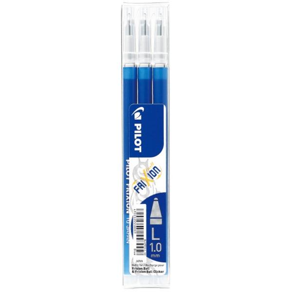 Pilot Frixion Blue Erasable Pen Refill 1.0mm Broad, Pack of 3
