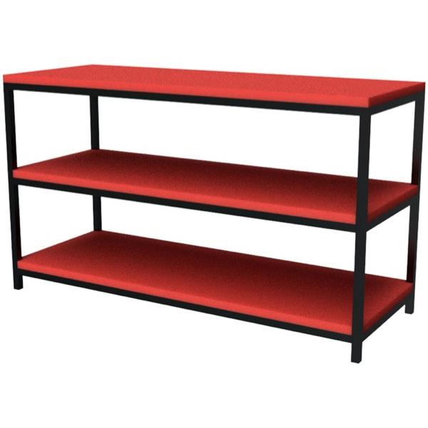 Zealand Bag Rack Shelving Unit Red 1500x400x800mm OfficeMax NZ