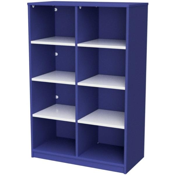 Zealand 8 Cube Storage Unit Blue/White 800x400x1200mm OfficeMax NZ