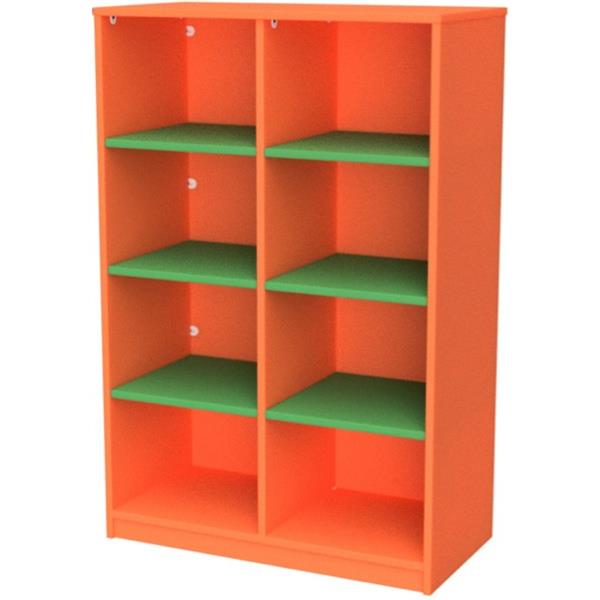 Zealand 8 Cube Storage Unit Orange/Green 800x400x1200mm OfficeMax NZ