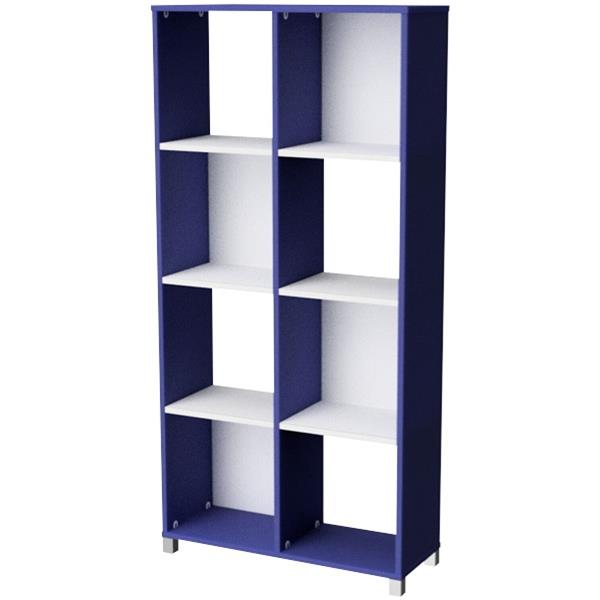 Zealand 8 Cube Storage Unit Blue/White 800x400x1650mm OfficeMax NZ