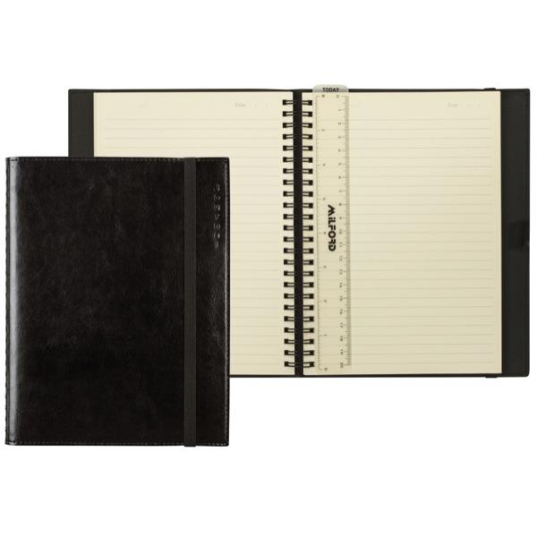 Milford A5 Platinum Executive Journal Notebook Wiro Black 256 Pages