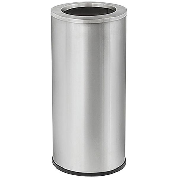 Round Rubbish Bin Stainless Steel 45L Brushed Steel OfficeMax NZ