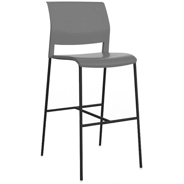 Game Bar Stool 750mm Charcoal/Black OfficeMax NZ