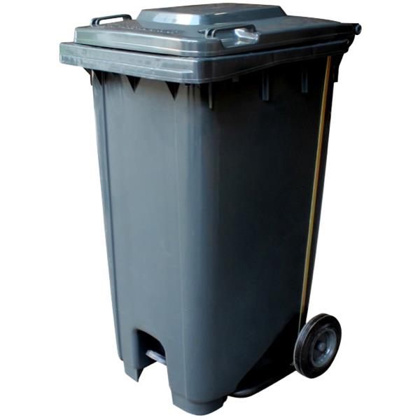 Compass Wheelie Rubbish Bin With Pedal 120L OfficeMax NZ