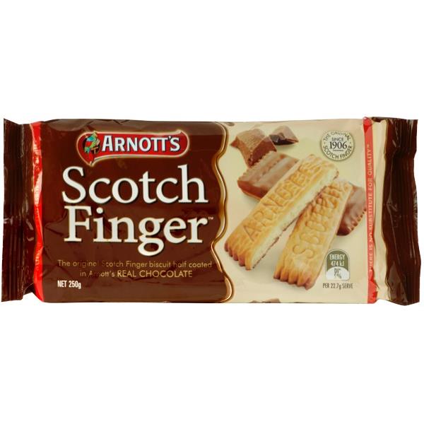 Arnotts Chocolate Scotch Finger Biscuits 250g OfficeMax NZ