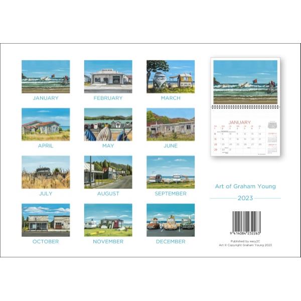 Easy2C Wall Calendar Art of Graham Young 2023 OfficeMax NZ