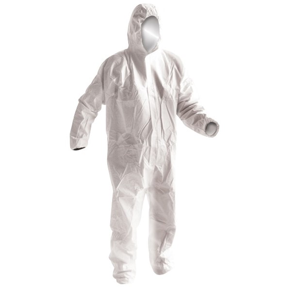 Armour Disposable Coveralls Type 5 & 6 Protection 60gsm 2XL White OfficeMax NZ
