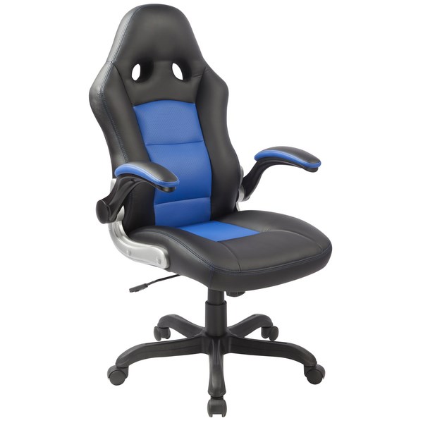 Gaming Chair With Arms Racer Blue OfficeMax NZ