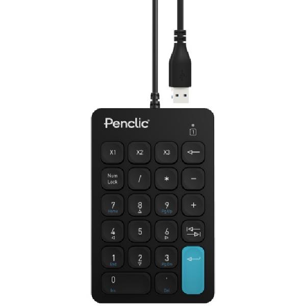 Penclic Numeric 3 Wired Keyboard Number Pad Black OfficeMax NZ