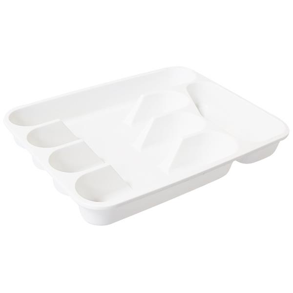 Connoisseur Plastic Cutlery Tray 5 Compartment White OfficeMax NZ