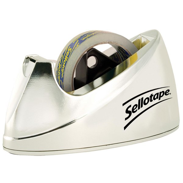 Sellotape Dispenser 25mm Large Chrome OfficeMax NZ