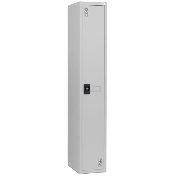Precision Classic Locker 1 Tier Flush Lock 375mm Silver Grey OfficeMax NZ