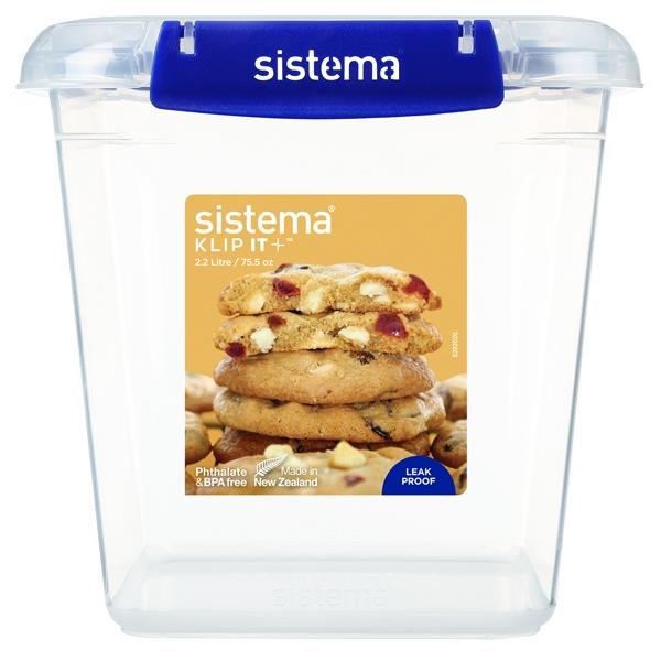 Sistema Klip It Plus Plastic Food Container Square 2.2L OfficeMax NZ