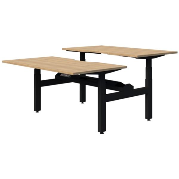 Switch 2 Pod Electric Desk 1800mm Classic Oak/Black OfficeMax NZ