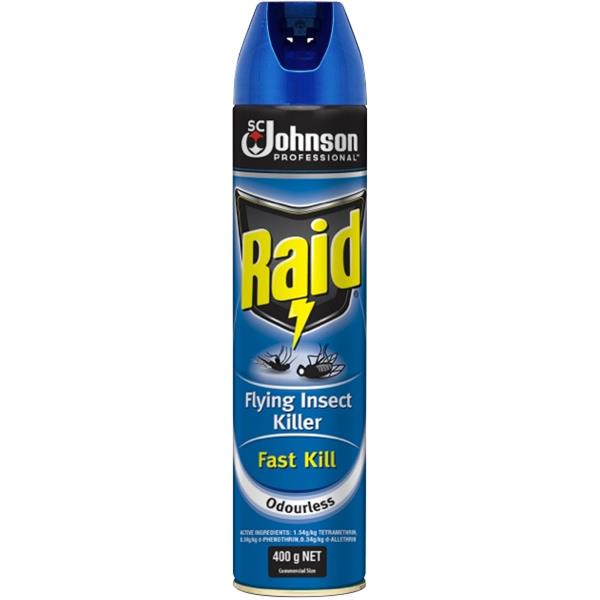 Raid Flying Insect Killer Spray Odourless 400g OfficeMax NZ