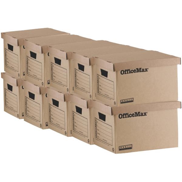 OfficeMax Recycled Archive Box 305x400x260mm, Pack of 10 OfficeMax NZ