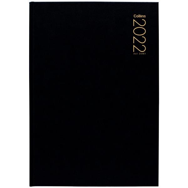 Collins A41 Diary A4 1 Day To A Page 2022 Black OfficeMax NZ
