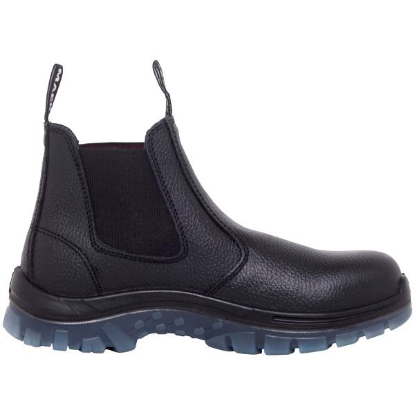 Mack Tradie Safety Boots Slip On UK Size 10 Black | OfficeMax NZ