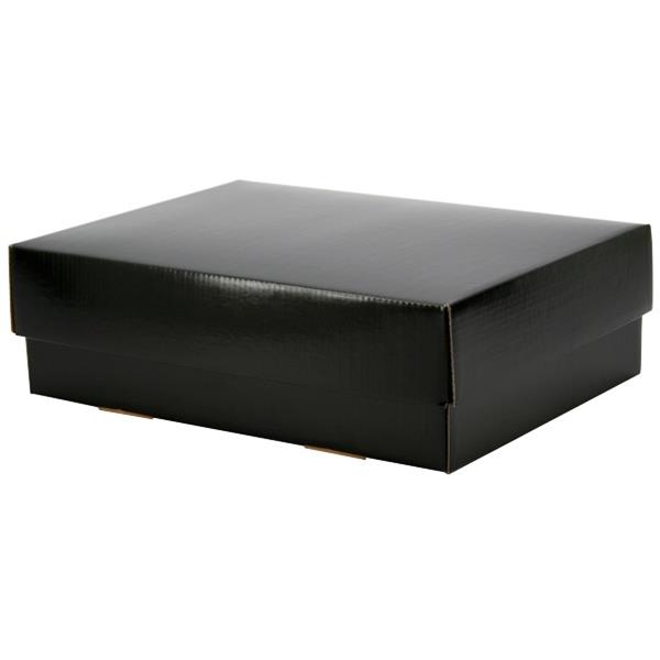 Gift Box With Lid 330mm x 250mm x 100mm Black OfficeMax NZ