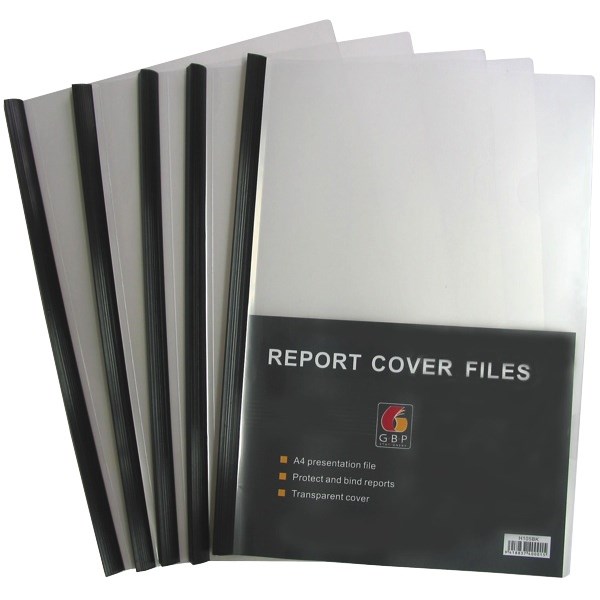 Clear Cover Binders A4 Black Spines Pack of 5 OfficeMax NZ