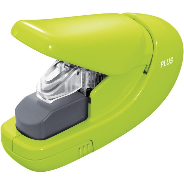 PLUS StapleFree Stapler 5 Sheet Green OfficeMax NZ