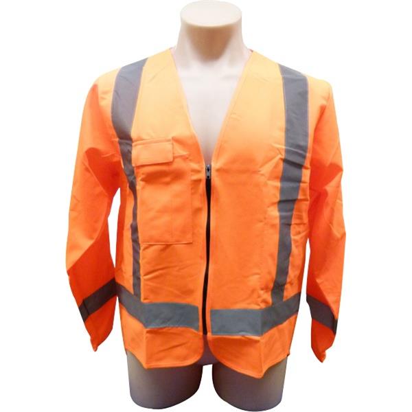 Hi Vis TTMC-W Safety Vest Long Sleeve Medium Orange | OfficeMax NZ