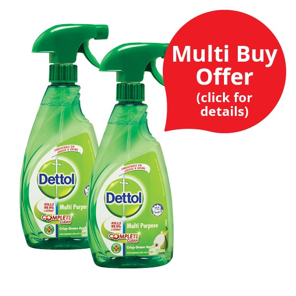Dettol MultiPurpose Cleaner Spray Apple 500ml OfficeMax NZ