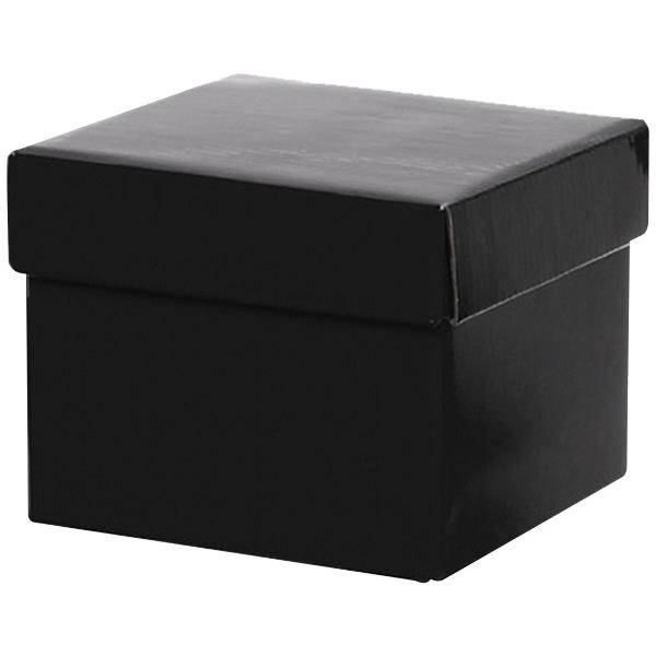 Square Gift Box With Lid 140mm Black | OfficeMax NZ