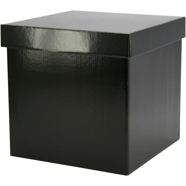 Square Gift Box With Lid 240mm Black | OfficeMax NZ