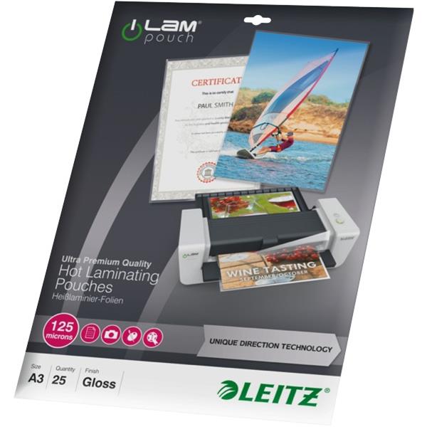 Leitz iLam A3 Laminating Pouches Premium 80 Micron, Pack of 25