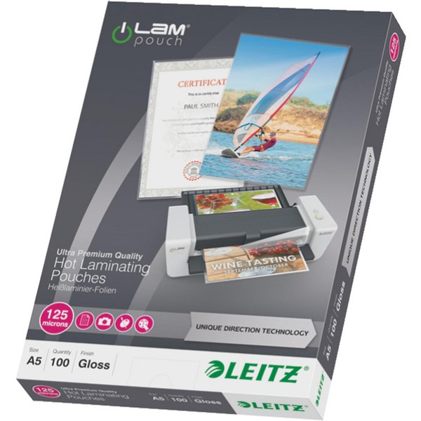 Leitz iLam A5 Laminating Pouches Premium 125 Micron, Pack of 100 OfficeMax NZ