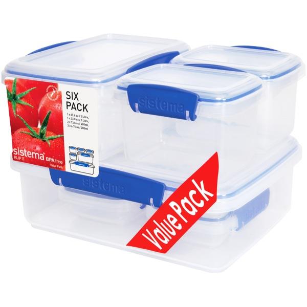 Sistema Plastic Containers, Set of 6 OfficeMax NZ