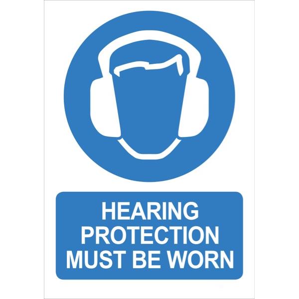 Hearing Protection Must Be Worn Safety Sign 340x240mm OfficeMax NZ