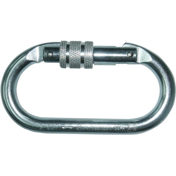 Oval Shape Carabiner Steel Screw Gate 24KN Single Person OfficeMax NZ