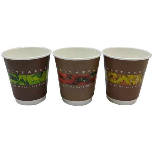 NZ Flora Double Wall DWS Hot Paper Cups, 280ml, Carton of 500
