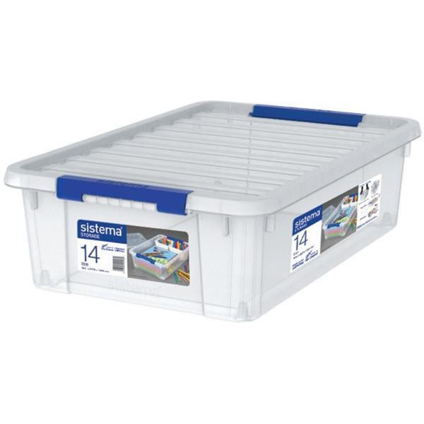 Sistema Storage Bin With Lid 14 Litre OfficeMax NZ