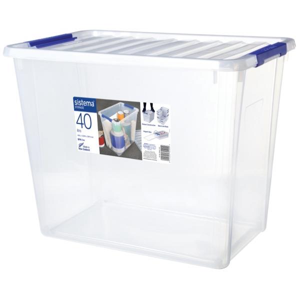 Sistema Storage Bin With Lid 40 Litre OfficeMax NZ