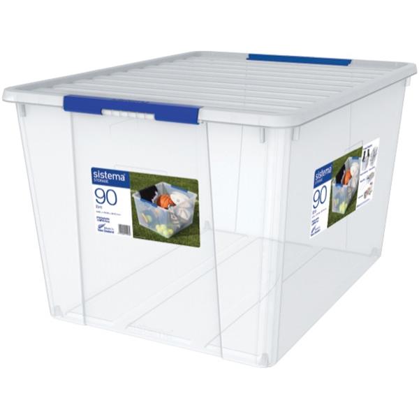 Sistema Storage Bin With Lid 90 Litre OfficeMax NZ