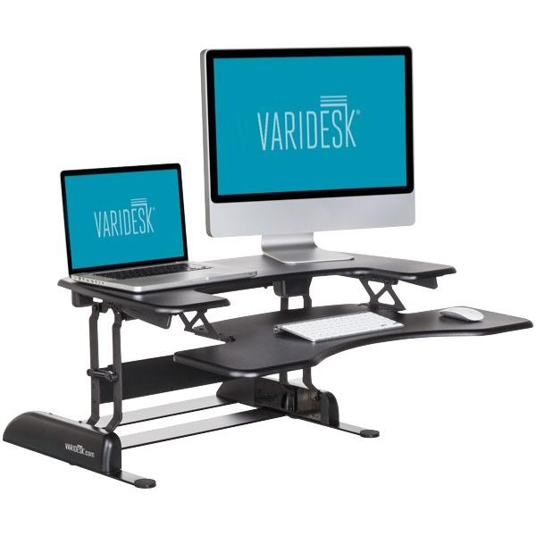 Varidesk Pro Plus 36 Dual Monitor Stand and Keyboard Lift Black