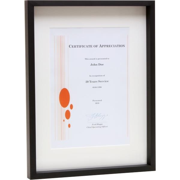 Harrisons A4 Certificate Boxed Frame With Insert Black Timber