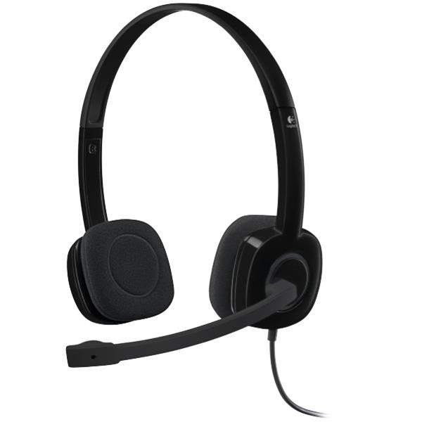Logitech H151 Wired Computer Headset Black OfficeMax NZ