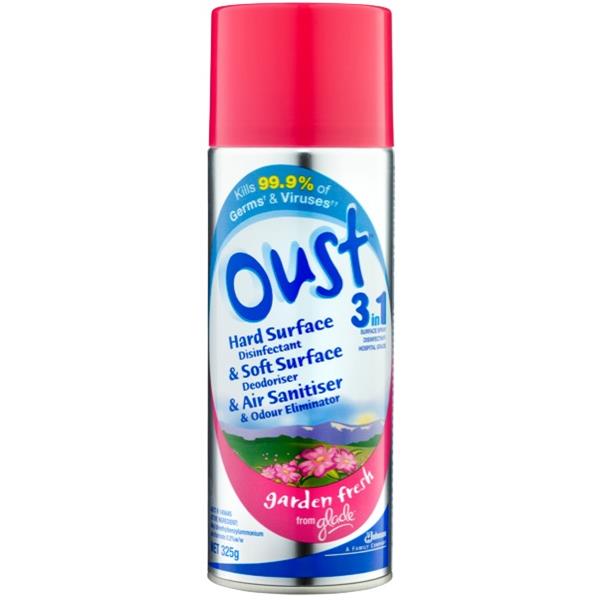 Glade Oust 3 in 1 Aerosol Air Freshener Garden Fresh 325g OfficeMax NZ