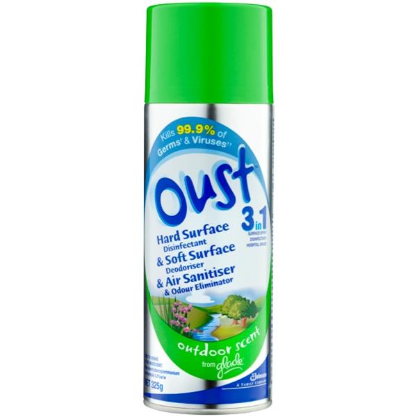 Glade Oust 3 in 1 Aerosol Air Freshener Outdoor Scent 325g OfficeMax NZ