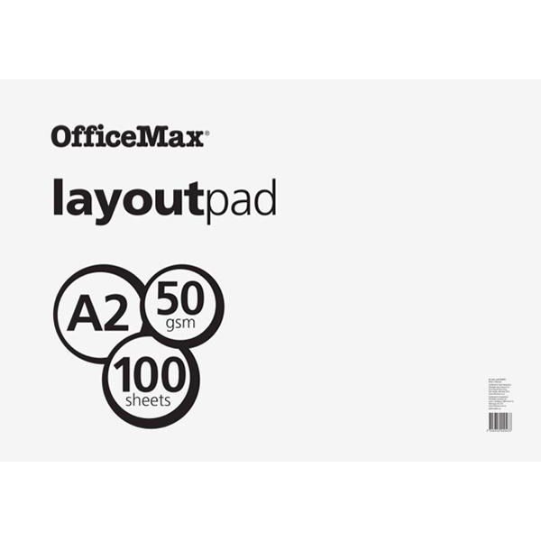 OfficeMax A2 Layout Pad 50gsm 100 Sheets FSC OfficeMax NZ