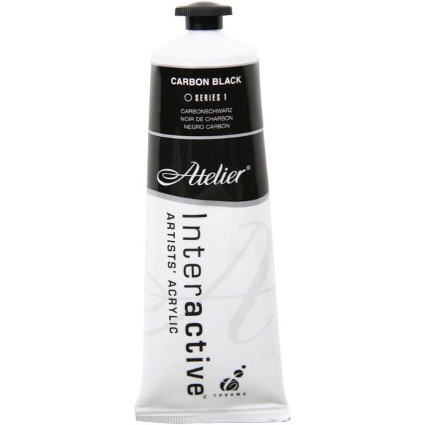 Atelier Interactive Acrylic Paint S1 80ml Carbon Black OfficeMax NZ