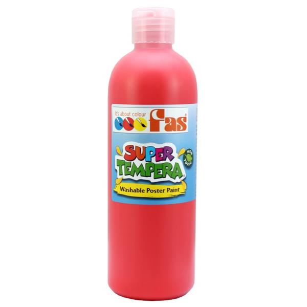 Fas Super Tempera Poster Paint 500ml Brilliant Red OfficeMax NZ
