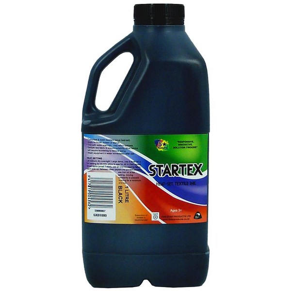 5 Star Startex Textile Ink 1 Litre Black OfficeMax NZ