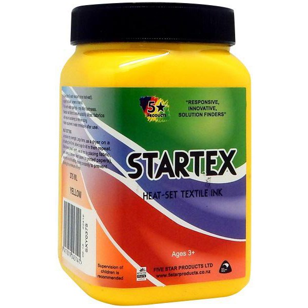 5 Star Startex Textile Ink 375ml Yellow OfficeMax NZ