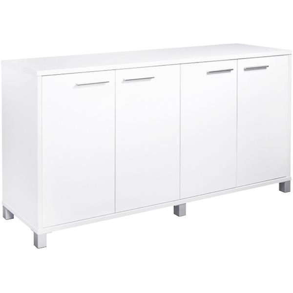 Cubit Credenza with 4 Doors and 2 Shelves 1800mm White OfficeMax NZ